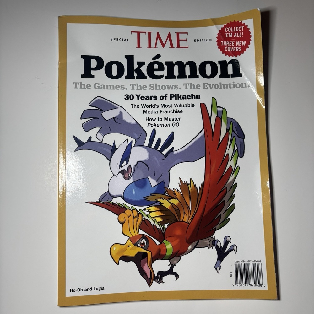 2026 Special Edition Time Magazine Pokémon 30 Years Of Pikachu Ho-Oh Lugia